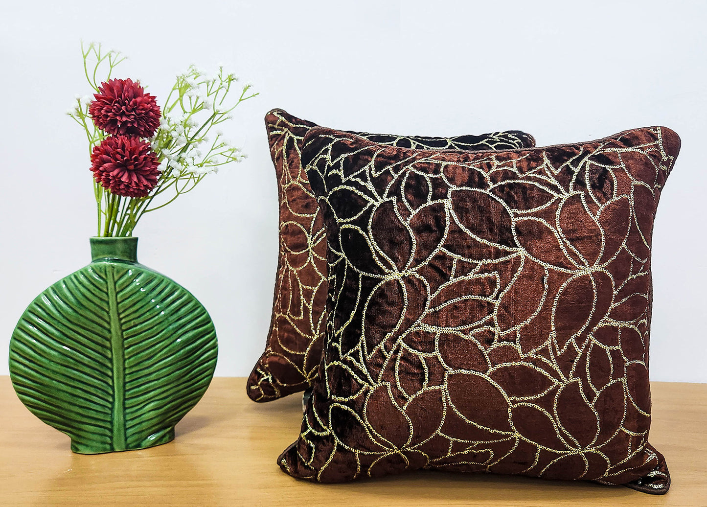 Brown Glitz Cushion Covers