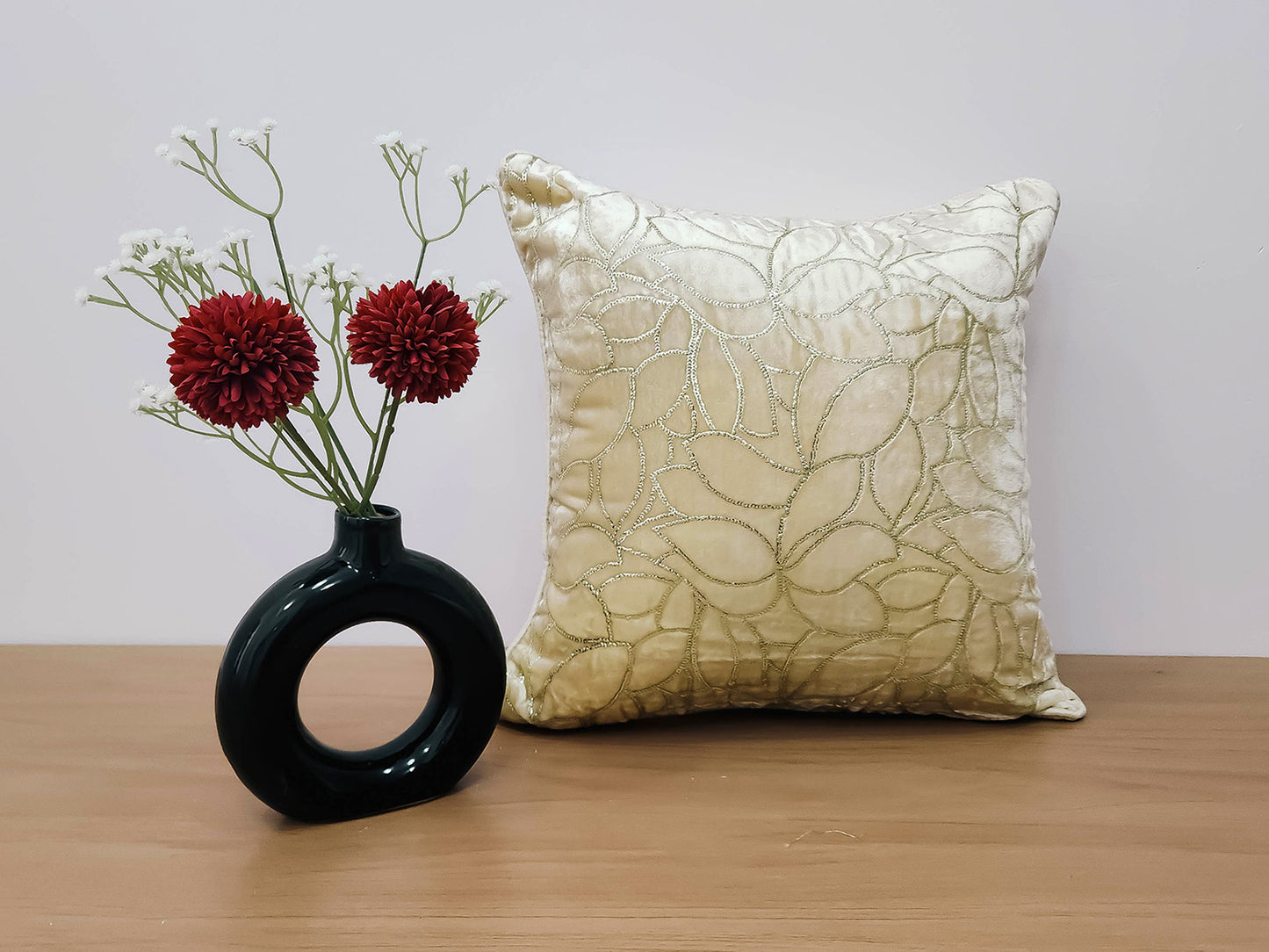 Cream Glitz cushion cover
