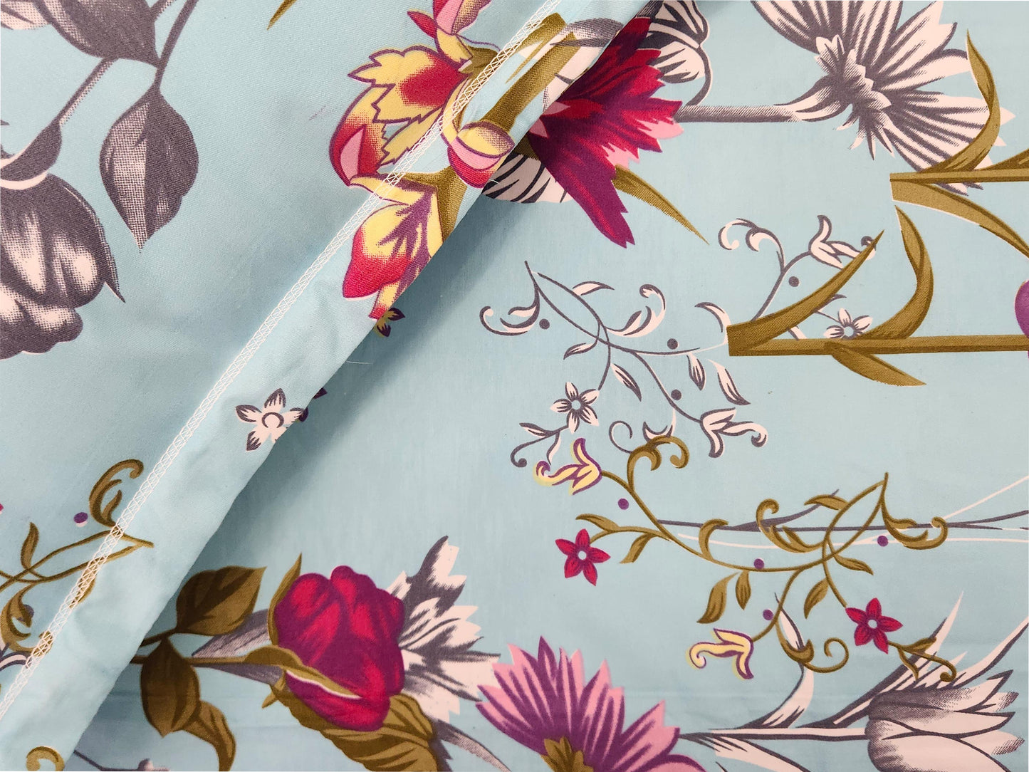 Dreamy Bloom- Blue Bedsheet