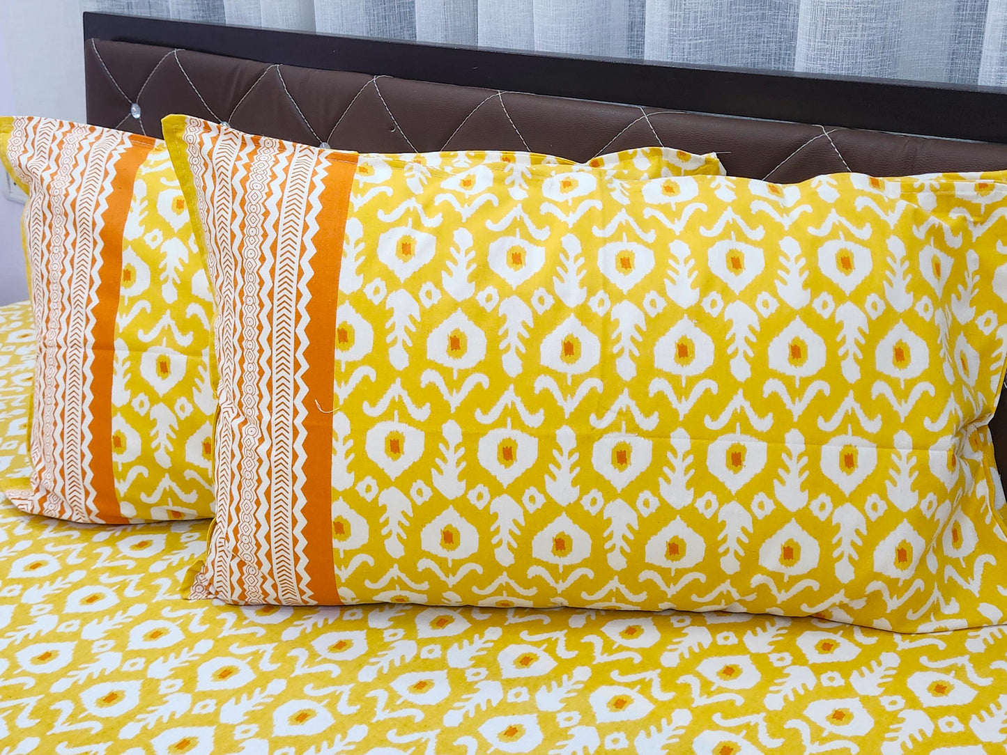 Sona-Yellow Cotton Bedsheet