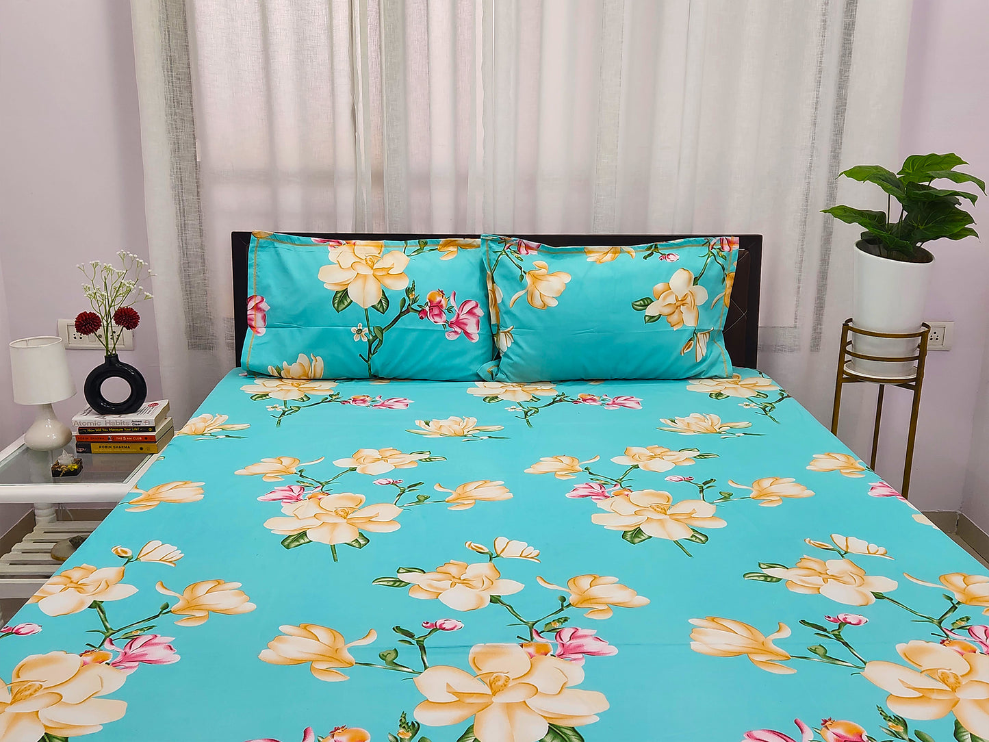 Aqua Flora Bed sheet