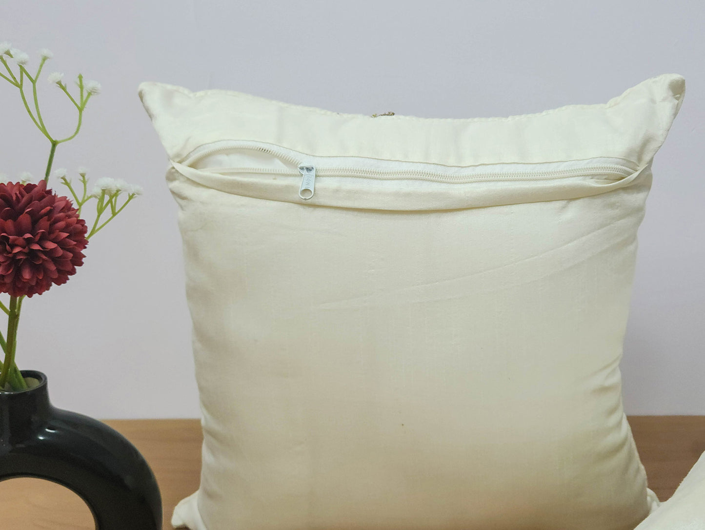 Beaded Bliss - Off White cushion cover