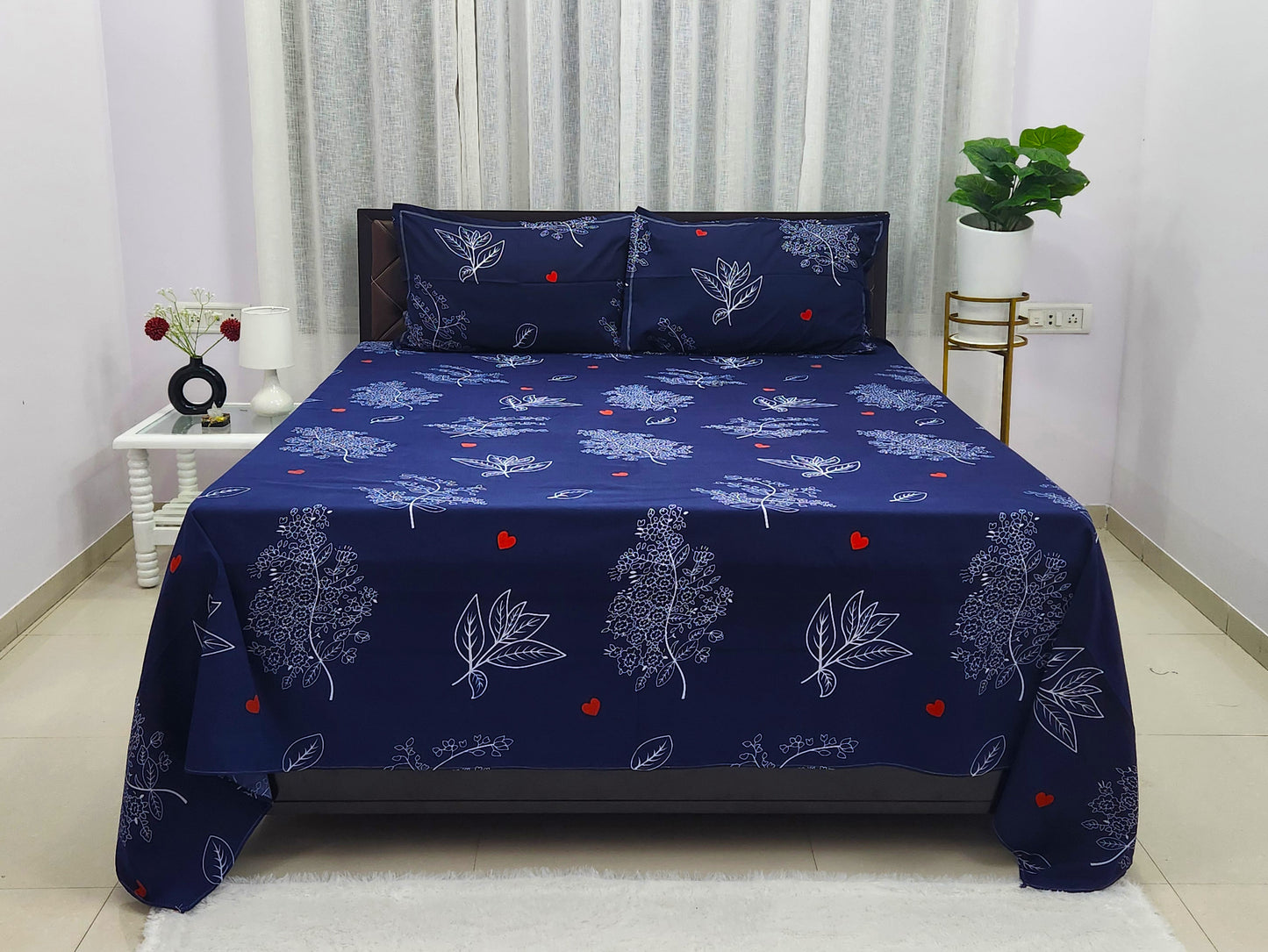 Jheel- Blue Bedsheet