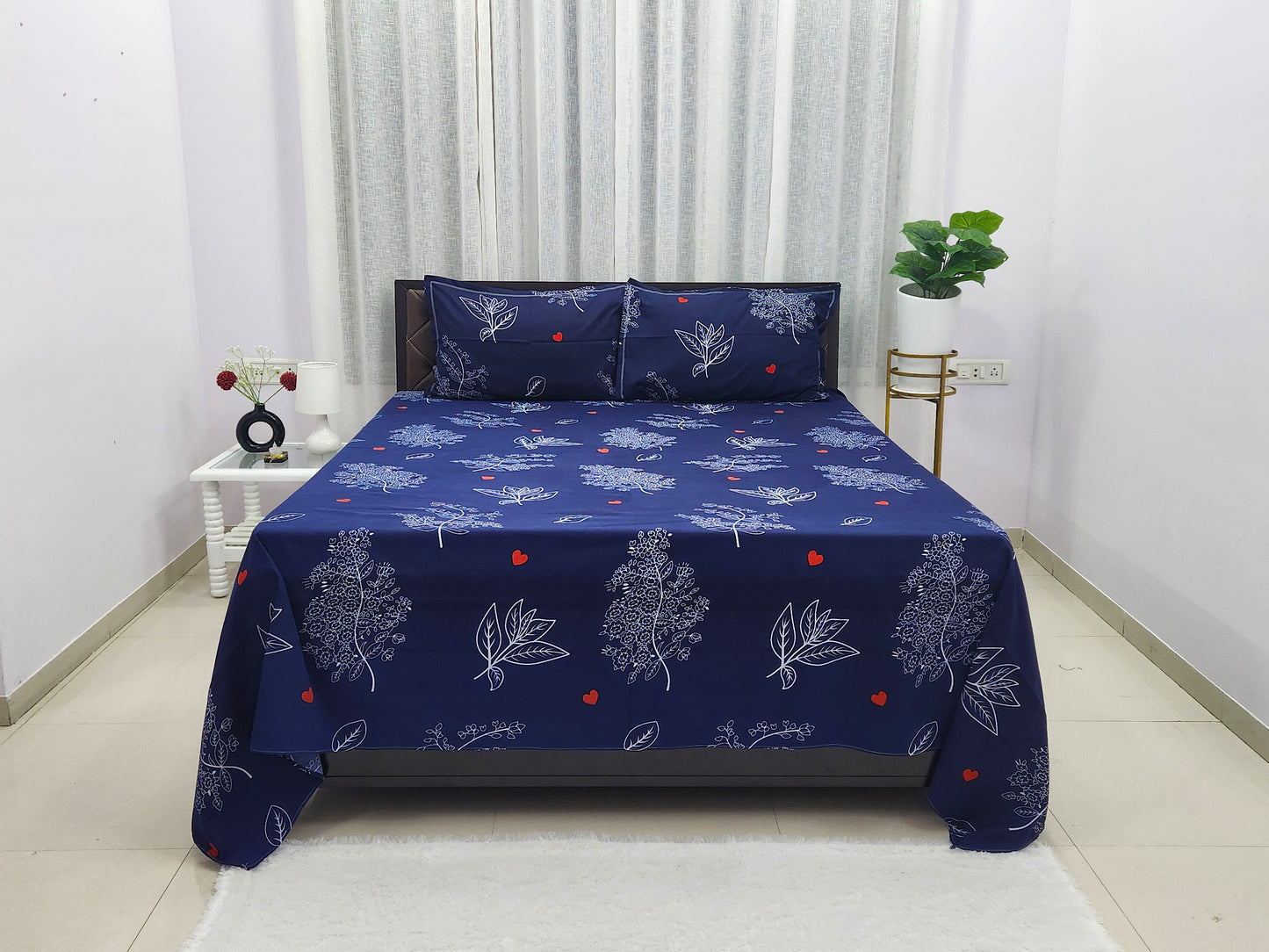 Jheel- Blue Bedsheet