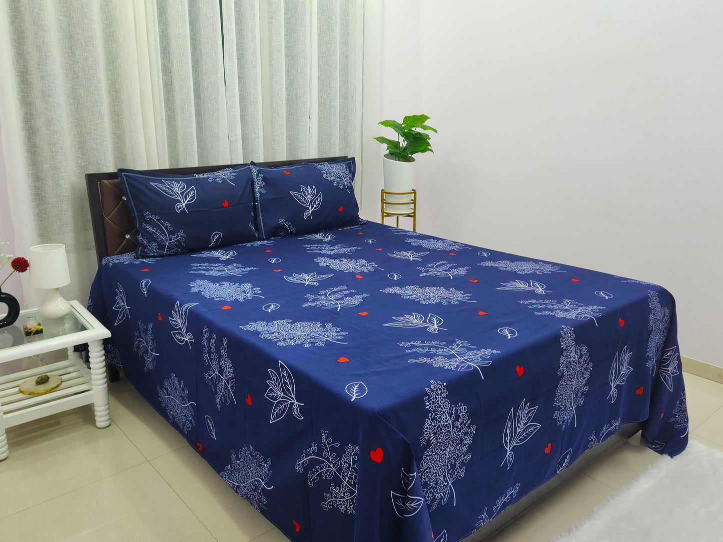 Jheel- Blue Bedsheet