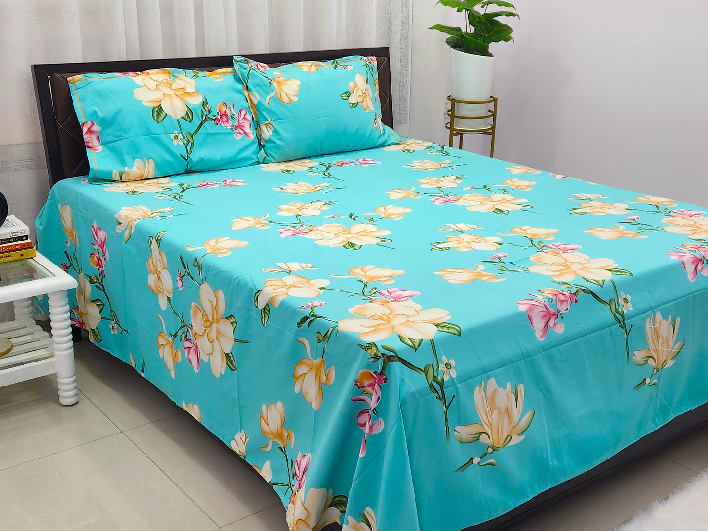 Aqua Flora Bed sheet