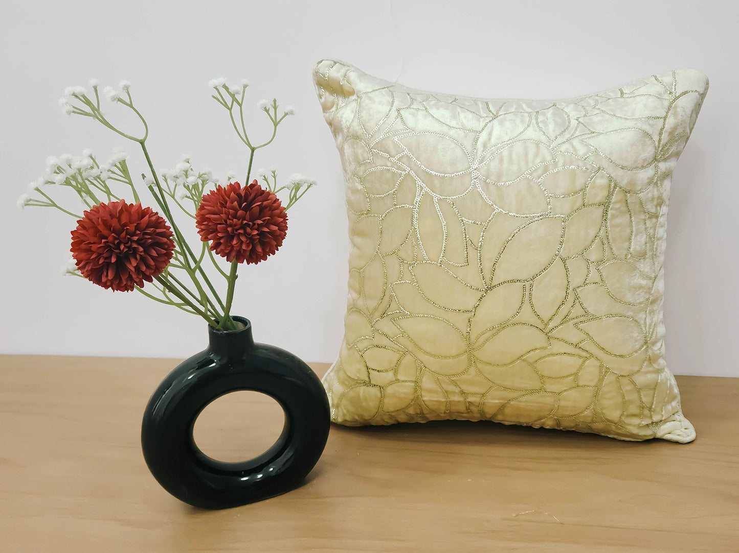 Cream Glitz cushion cover