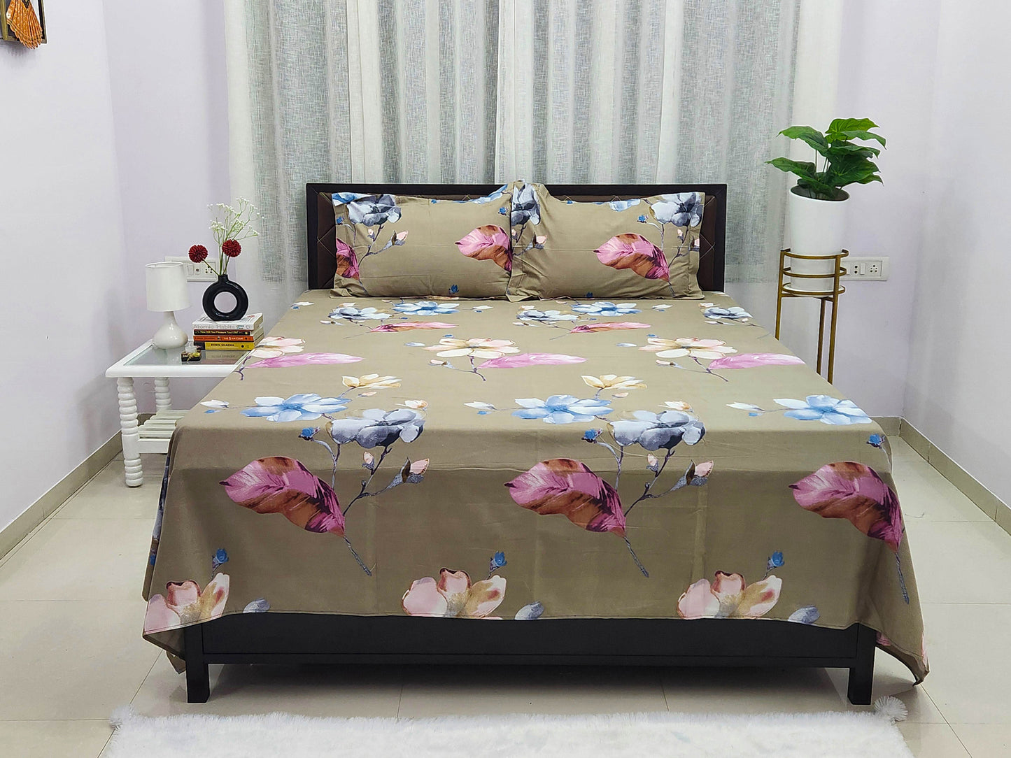 Grey- Meadow Bedsheet
