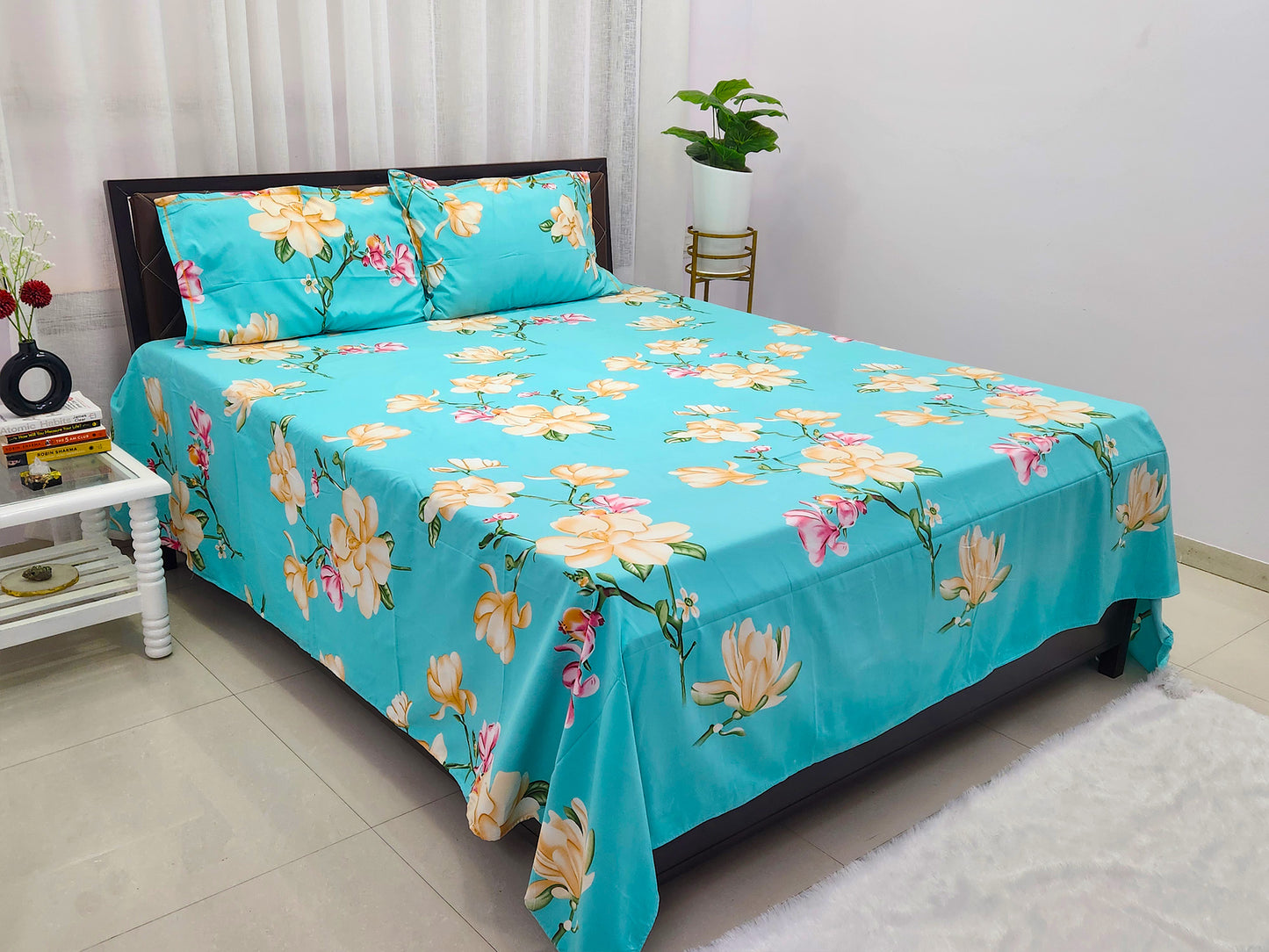 Aqua Flora Bed sheet
