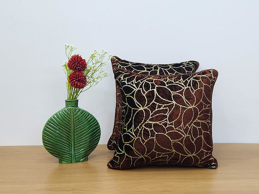 Brown Glitz Cushion Covers