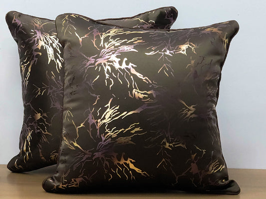 Marble Mist Dark Brown Cushion Cover