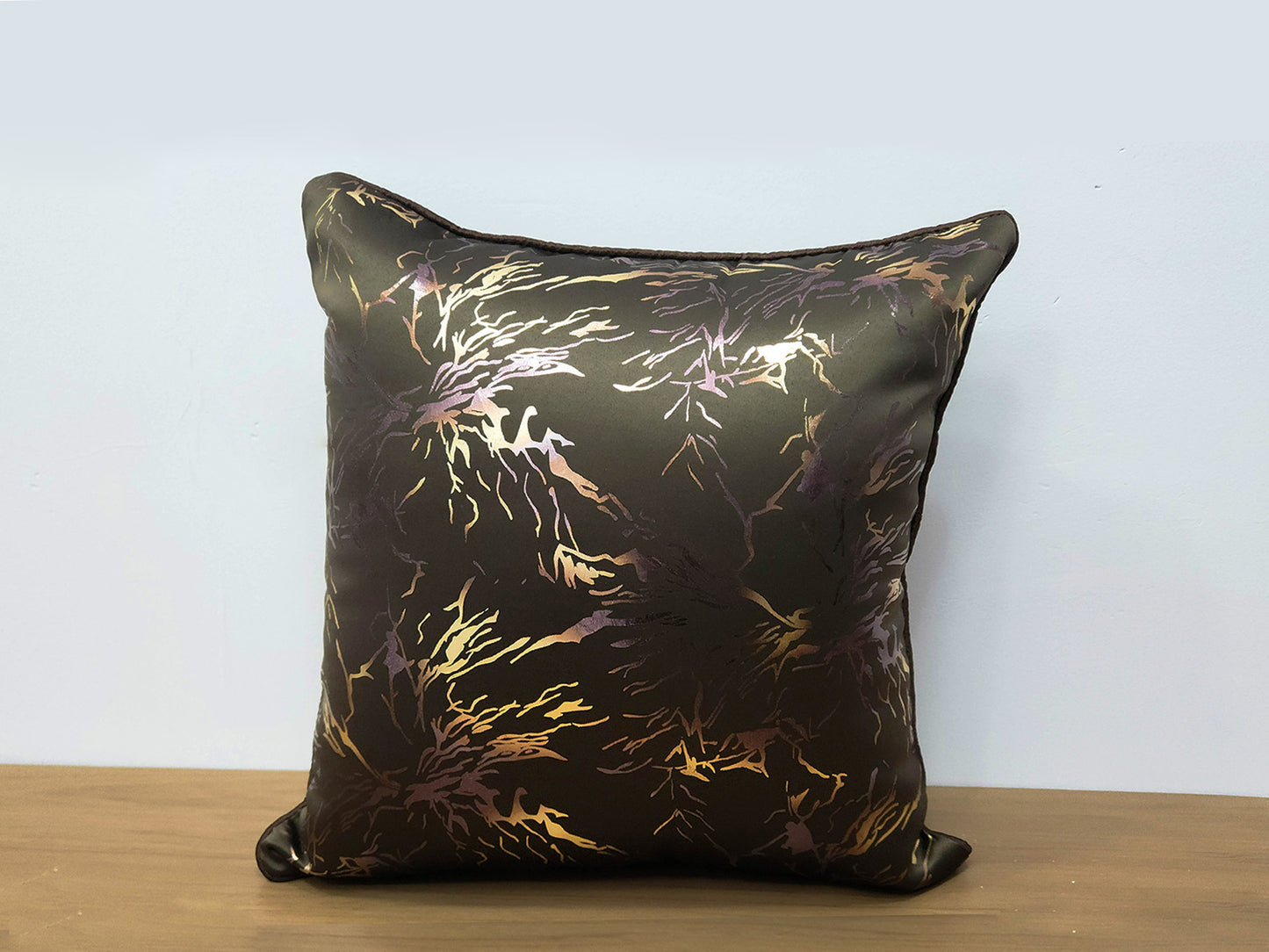 Marble Mist Dark Brown Cushion Cover