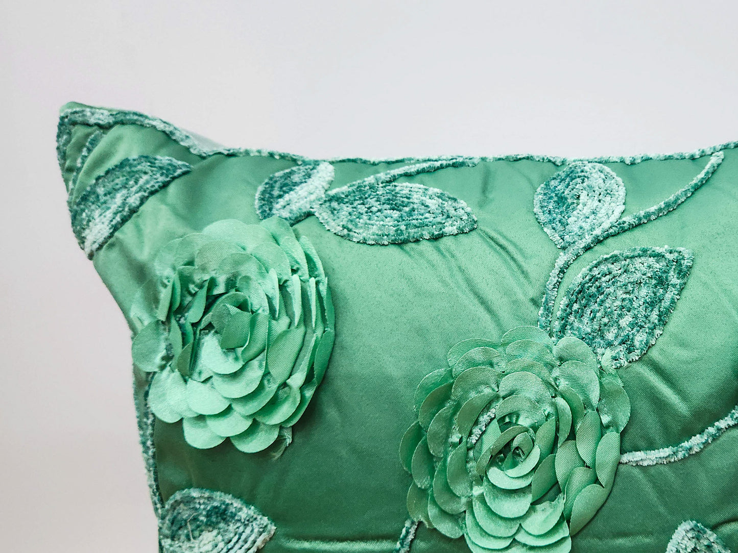Leafy Bloom Green Cushion Covers