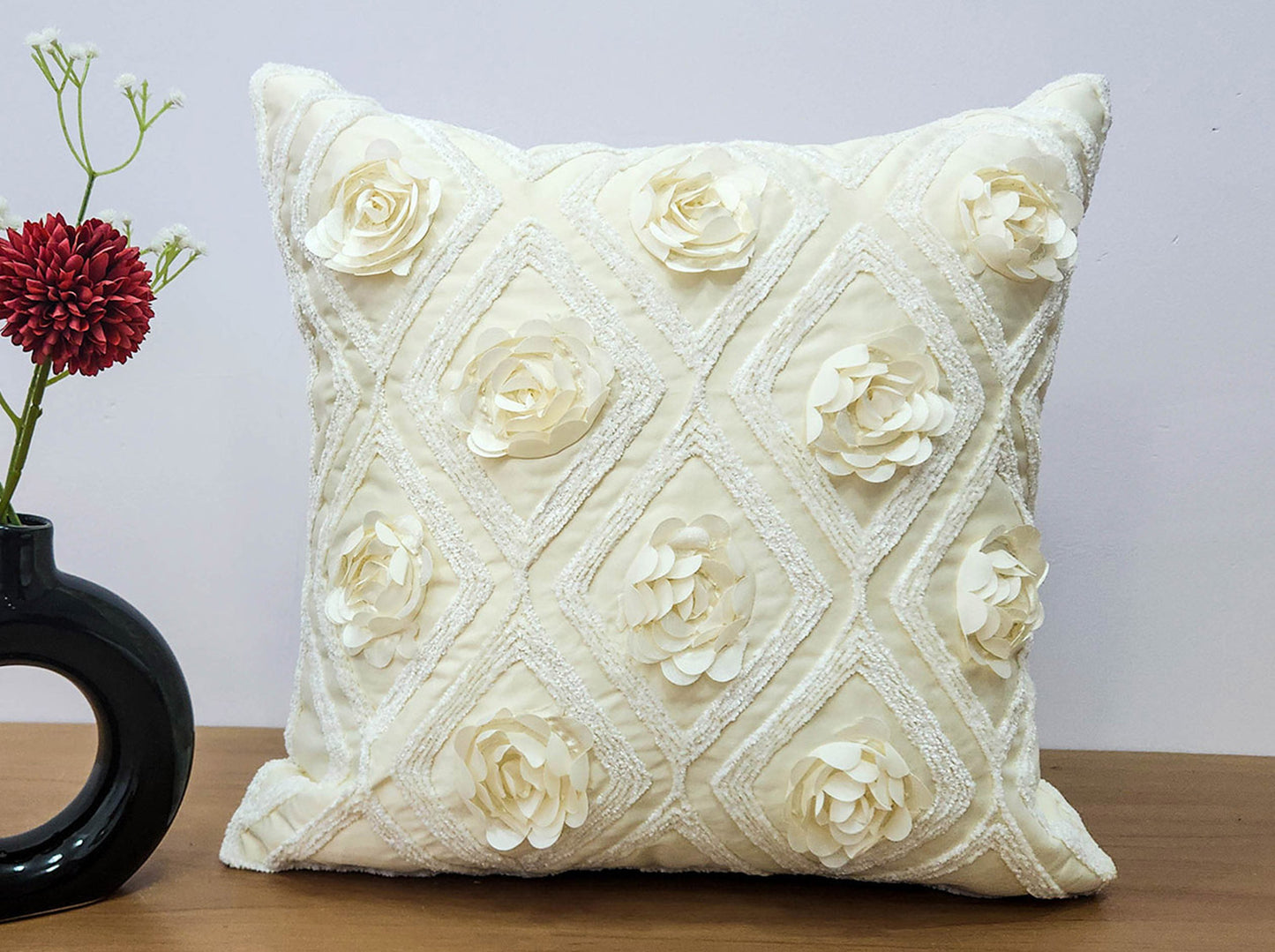 Pearl White Cushion Cover