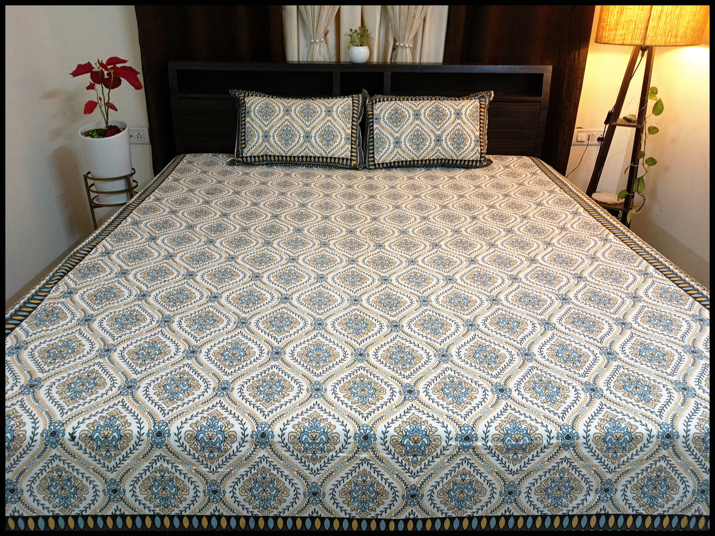 Diya - Black & Grey Bedsheet