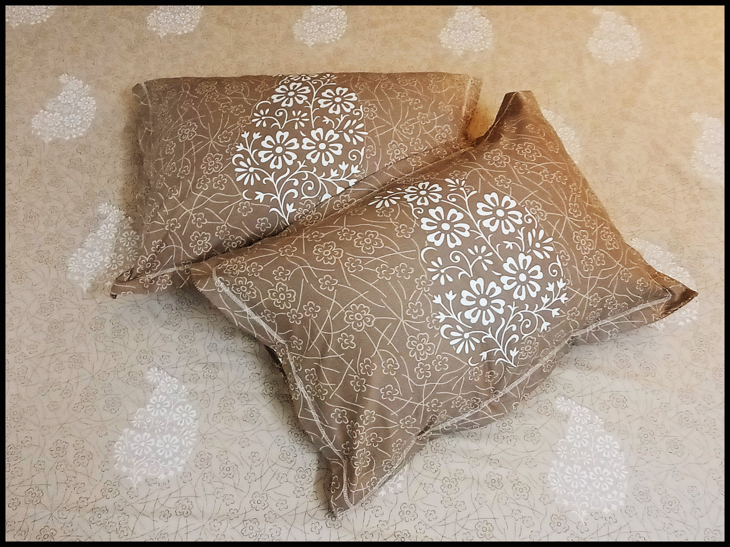 Mili - Brown Ethnic Bed Sheet