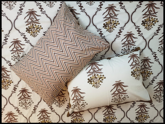 Sereesha - Brown  Mostif Pattern Bedsheet