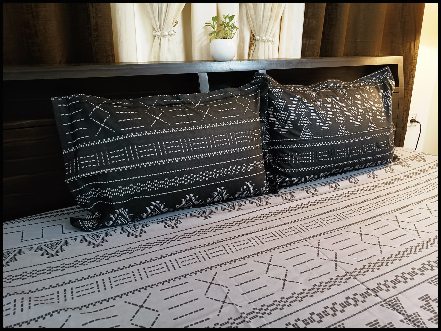 Zina - Grey Designer Bedsheet