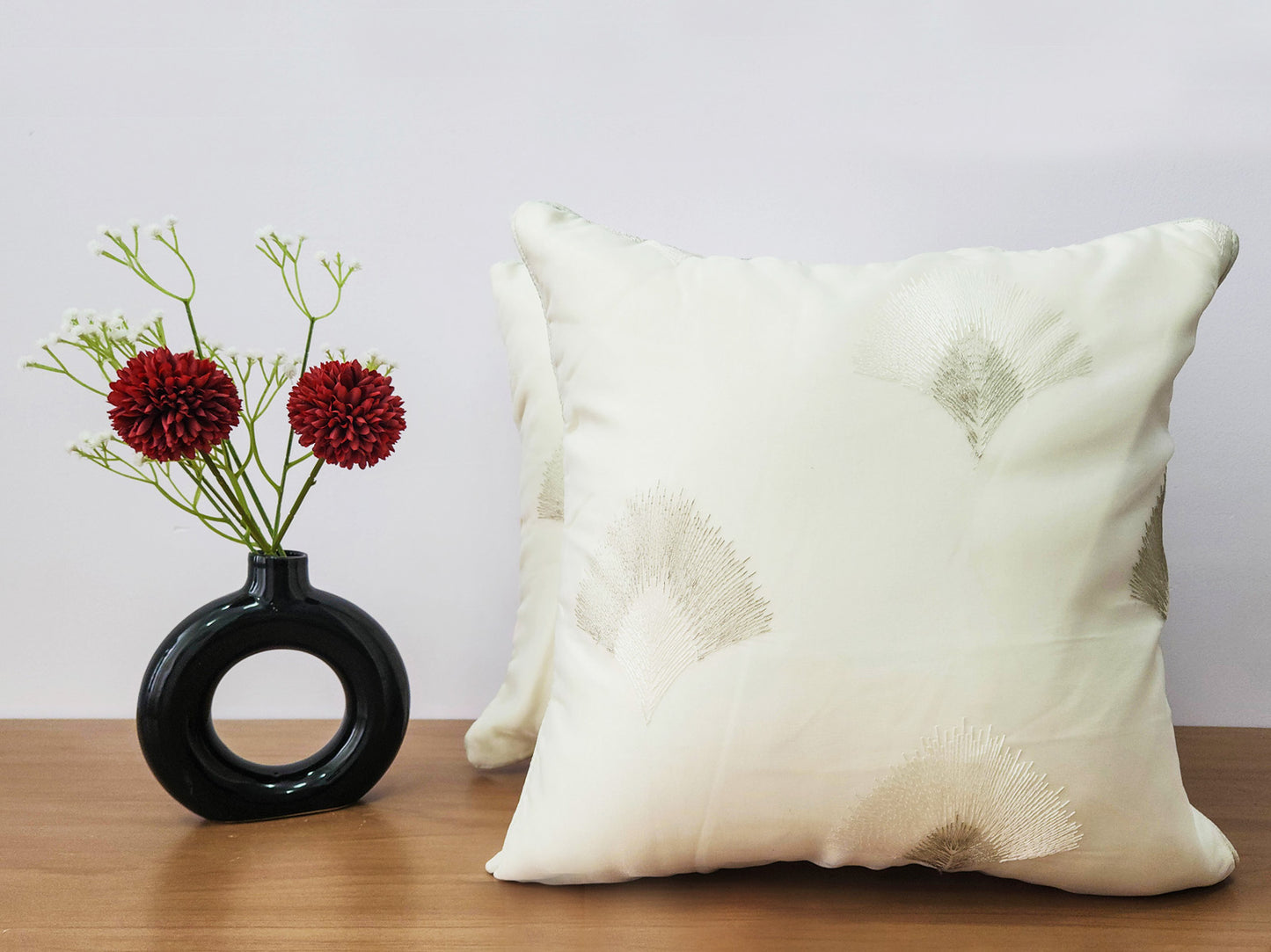 Ivory Elegance Cushion Cover