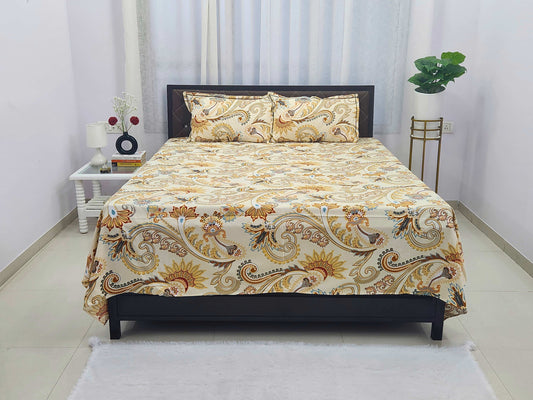 Tej- Yellow Pastel Bedsheet