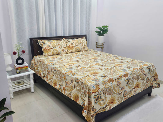 Tej- Yellow Pastel Bedsheet