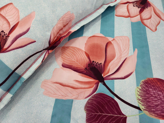 Flora Dew Blue Bedsheet