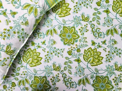 Green Gulmohar Pure Cotton Bedsheet