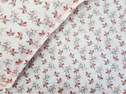 Ema-White Cotton Bedsheet