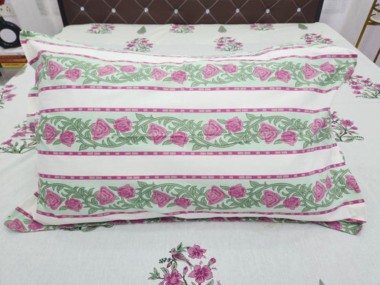 Tripti-White Cotton Bedsheet