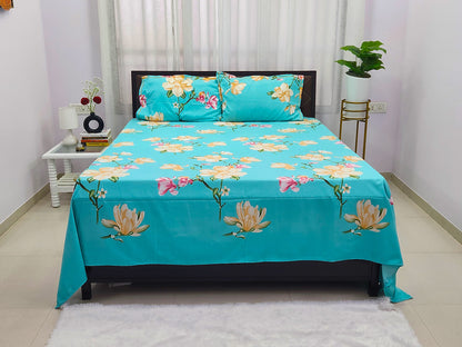 Aqua Flora Bed sheet