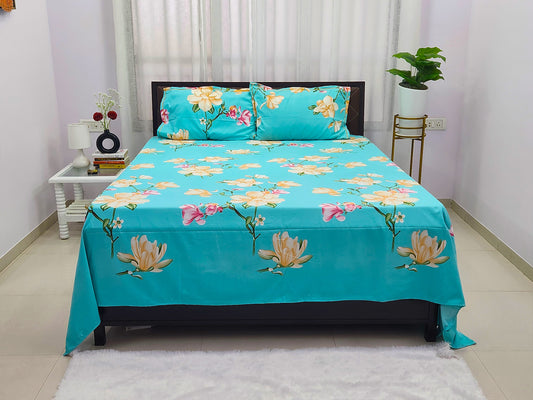 Aqua Flora Bed sheet