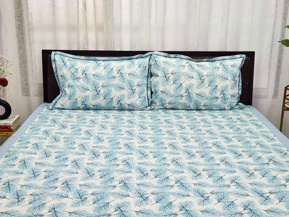 Amber- Blue Cotton Bedsheet