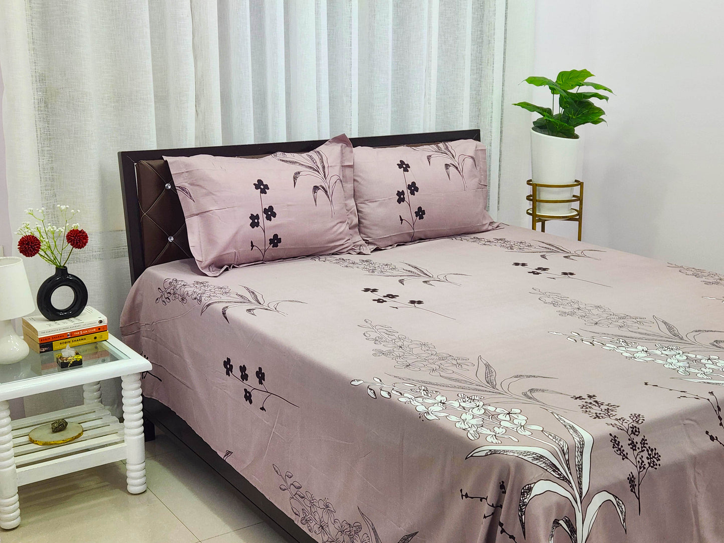 Vani- Pastel Pink Bedsheet