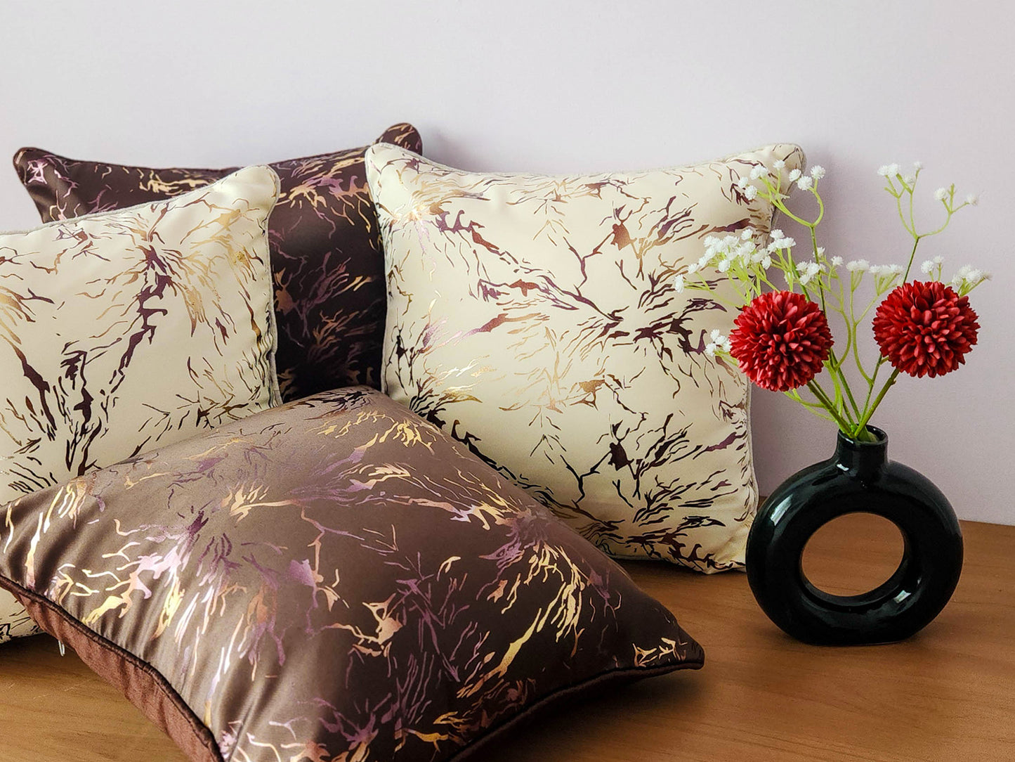 Marble Mist white Cushion cover