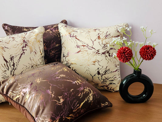 Marble Mist white Cushion cover