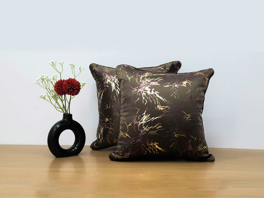 Marble Mist Dark Brown Cushion Cover