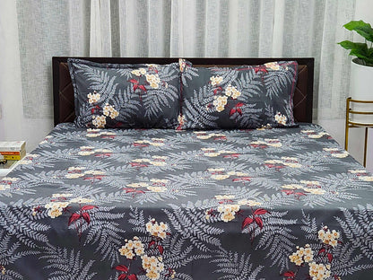 Grey Orchid Bedsheet
