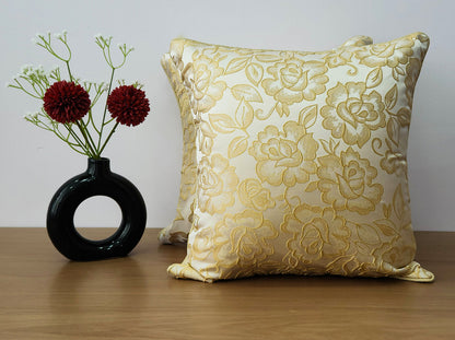Rose Bloom Ivory Cushion Cover