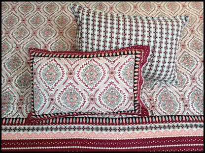 Aditi - Red Ethnic Bedsheet