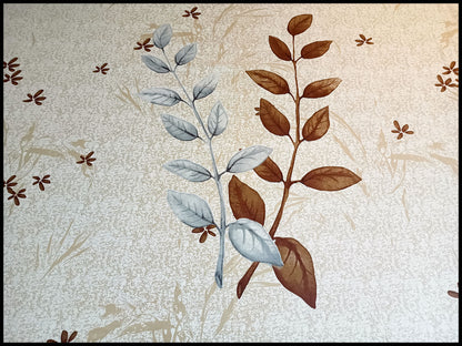Pallavi - Designer Brown Leaf Pattern Bed Sheet