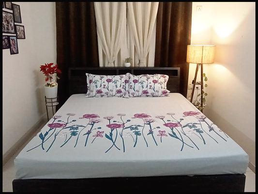 Rutika - Modern Floral Bedsheet