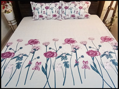 Rutika - Modern Floral Bedsheet