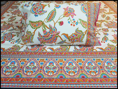 Sayali - Multicoloured Floral Bedsheet
