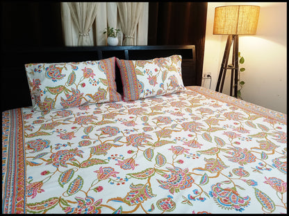 Sayali - Multicoloured Floral Bedsheet