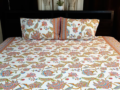 Sayali - Multicoloured Floral Bedsheet
