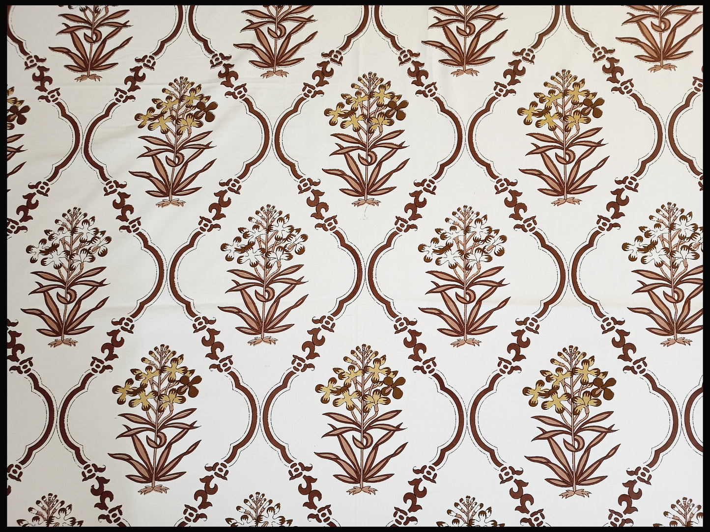 Sereesha - Brown  Mostif Pattern Bedsheet