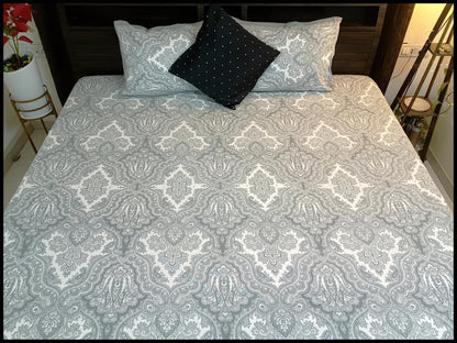 Shamli - Grey Ethnic Bedsheet