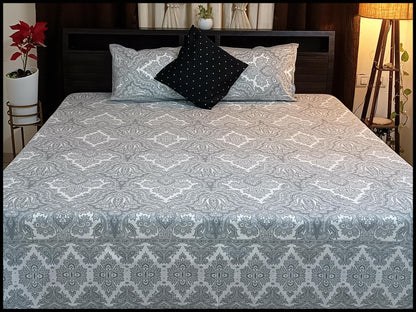 Shamli - Grey Ethnic Bedsheet