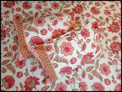 Sindoori - Red Floral Bedsheet