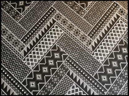Tunisha - Black Designer Abstract Bedsheet